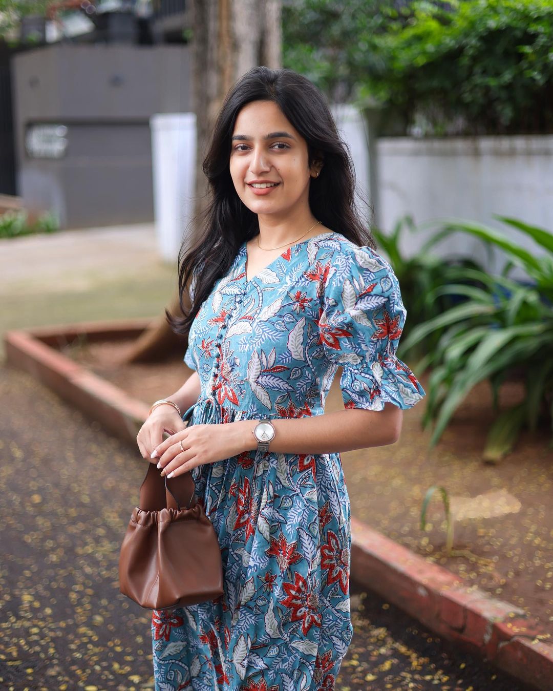 Blue Floral Frock - Studio Thari